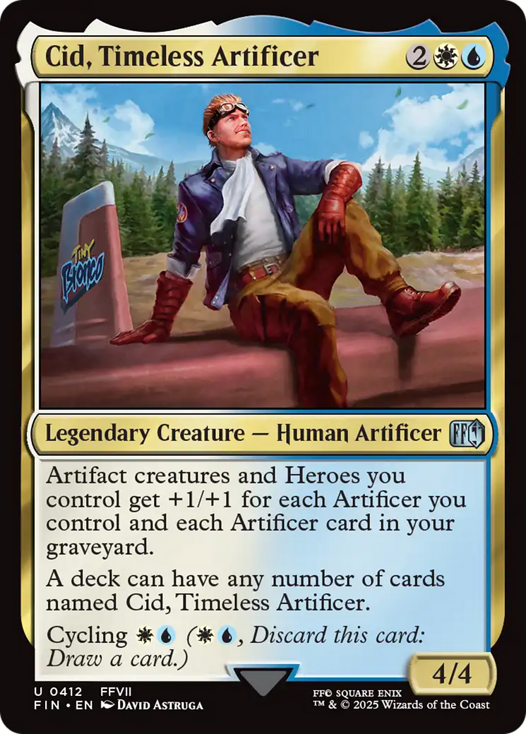 FOIL Cid, Timeless Artificer (0412) (FIN-412) - FINAL FANTASY - Magic The Gathering