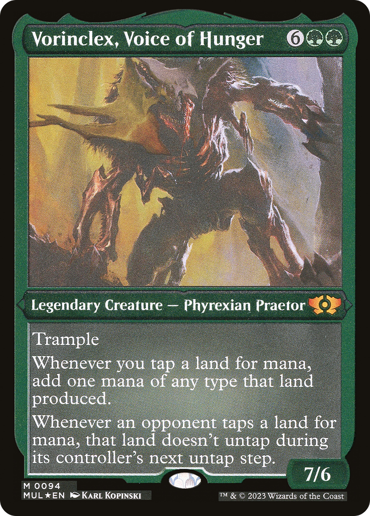 FOIL Vorinclex, Voice of Hunger (Foil Etched) (MUL-094) - Multiverse Legends - Magic The Gathering