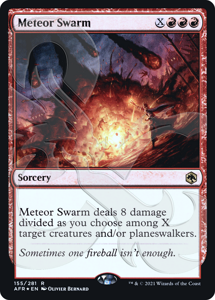 FOIL Meteor Swarm (AFR&-155A) - Adventures in the Forgotten Realms Promos - Magic The Gathering