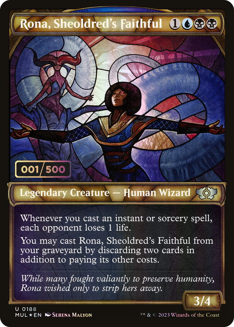 FOIL Rona, Sheoldred's Faithful (Serial Numbered) (MUL-188) - Multiverse Legends - Magic The Gathering
