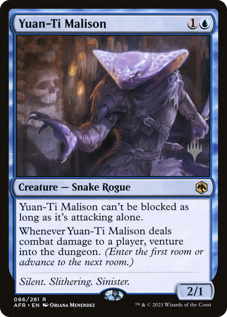FOIL Yuan-Ti Malison (PPAFR-86P) - Adventures in the Forgotten Realms Promos - Magic The Gathering