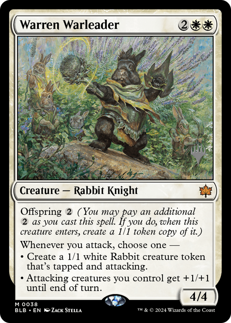 Warren Warleader (PPBLB-038) - Bloomburrow Promos - Magic The Gathering