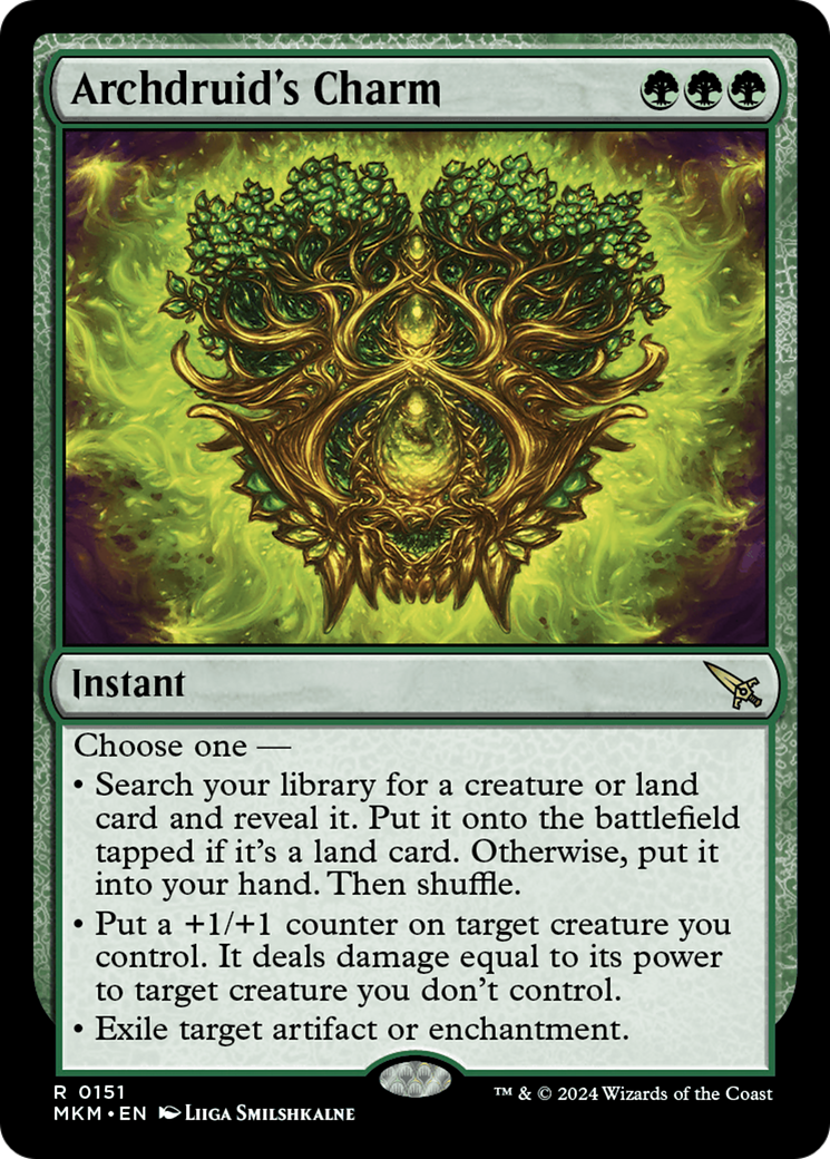 FOIL Archdruid's Charm (MKM-151) - Murders at Karlov Manor - Magic The Gathering