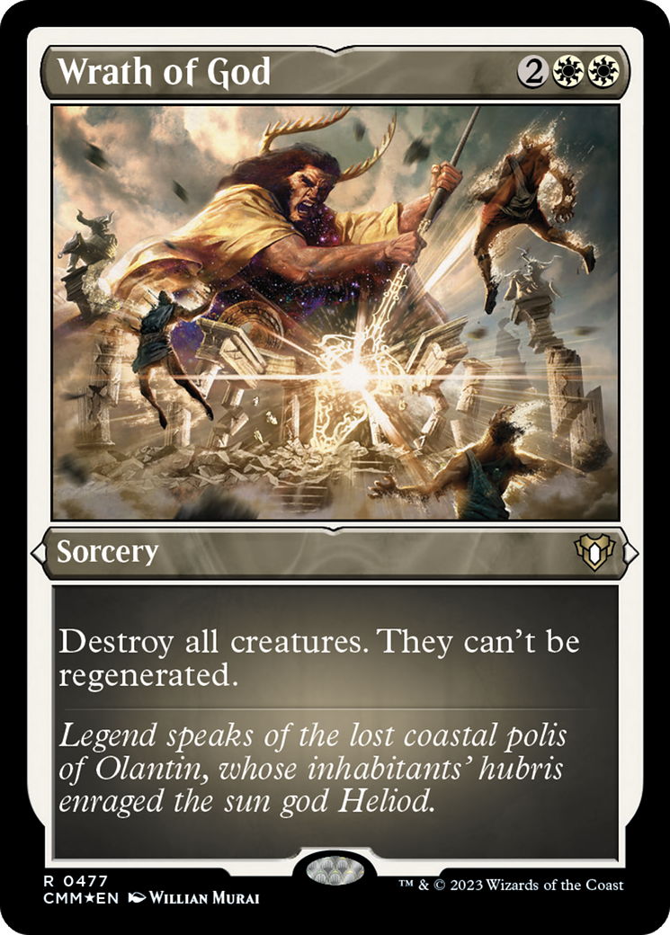ETCHED FOIL Wrath of God (CMM-477) - Commander Masters - Magic The Gathering