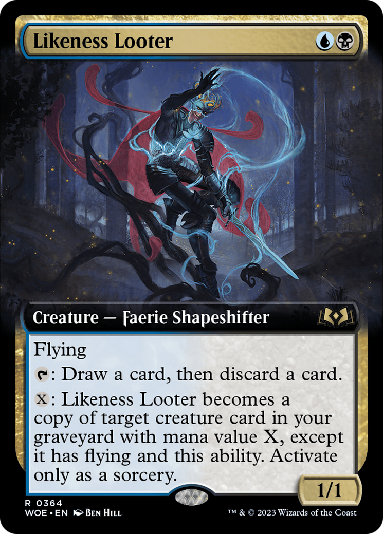 FOIL Likeness Looter (Extended Art) (WOE-364) - Wilds of Eldraine - Magic The Gathering