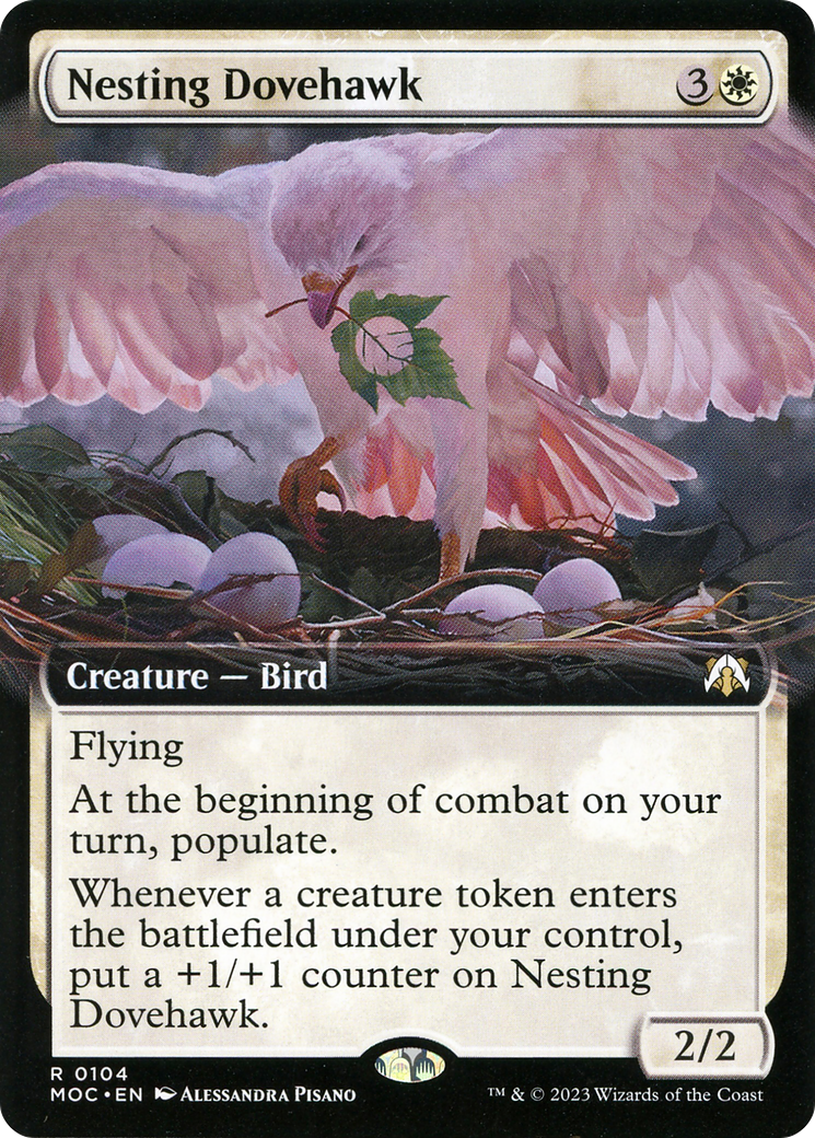 Nesting Dovehawk (Extended Art) (MOC-104) - March of the Machine Commander - Magic The Gathering
