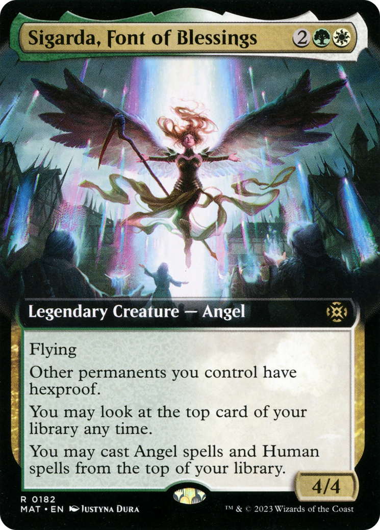 Sigarda, Font of Blessings (Extended Art) (MAT-182) - March of the Machine: The Aftermath - Magic The Gathering