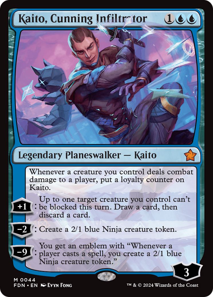 Kaito, Cunning Infiltrator (FDN-044) - Foundations - Magic The Gathering