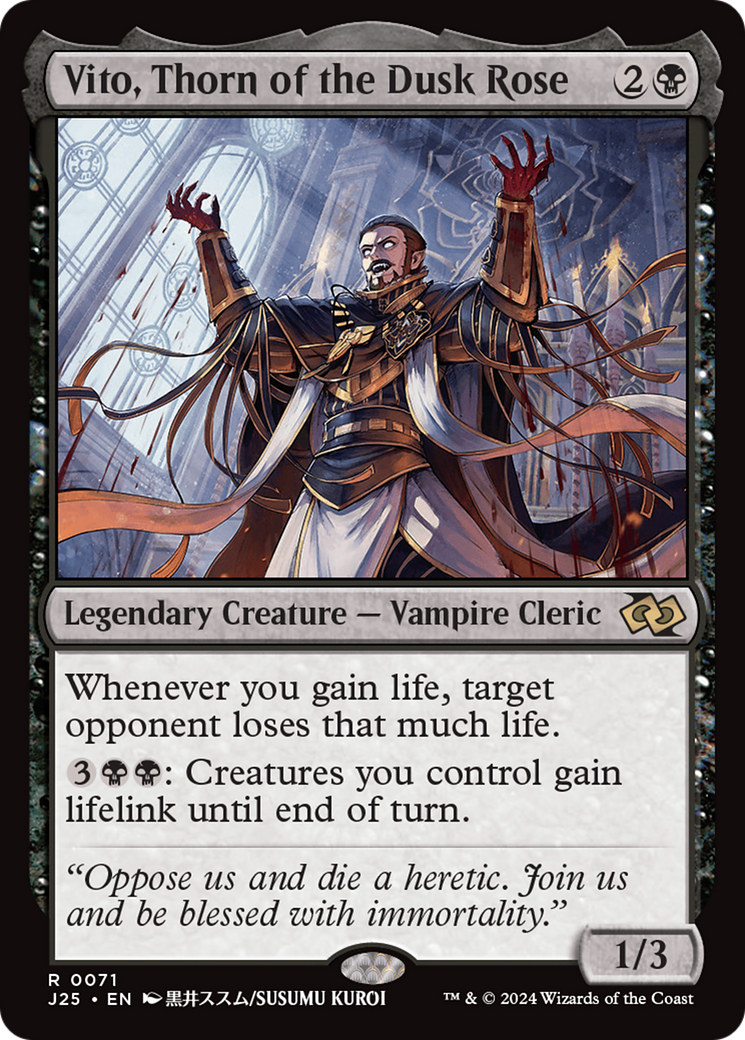 Vito, Thorn of the Dusk Rose (J25-071) - Foundations Jumpstart - Magic The Gathering
