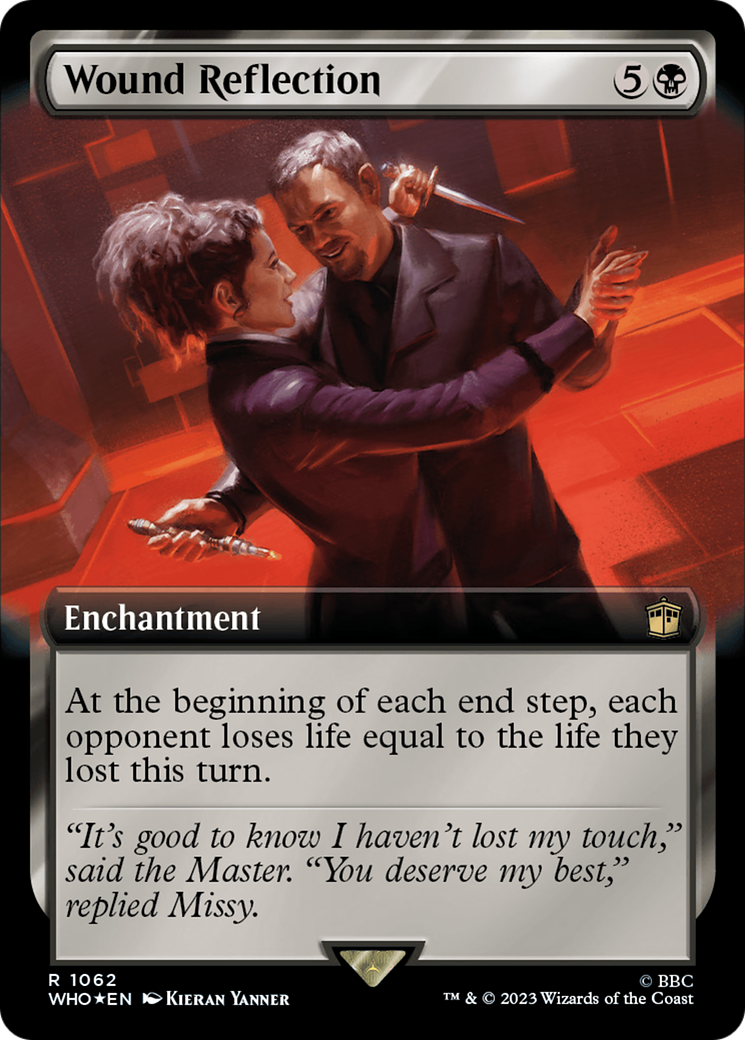 FOIL Wound Reflection (Extended Art) (Surge Foil) (WHO-1062) - Doctor Who - Magic The Gathering