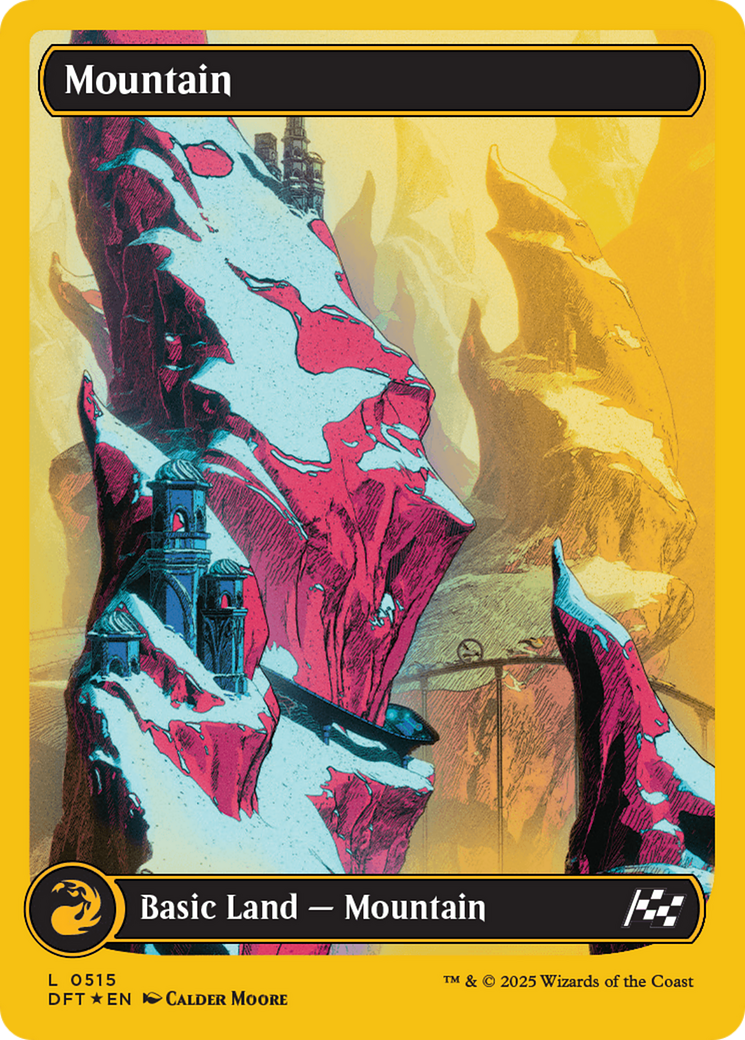 FOIL Mountain (DFT-515) - Aetherdrift - Magic The Gathering