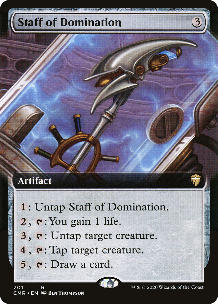 FOIL Staff of Domination (CMR-701) - Commander Legends - Magic The Gathering