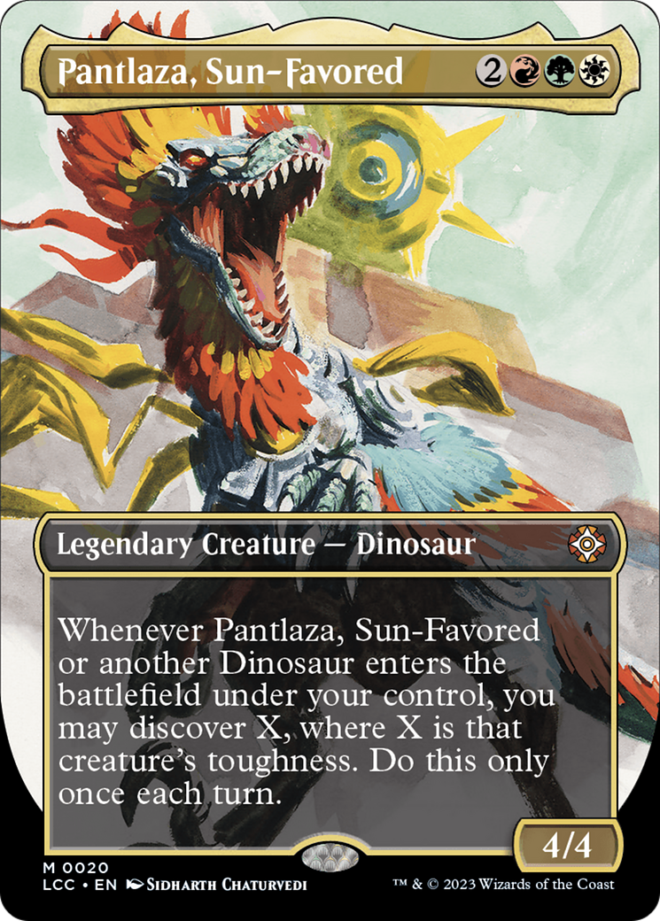 FOIL Pantlaza, Sun-Favored (Borderless) (LCC-020) - The Lost Caverns of Ixalan Commander - Magic The Gathering