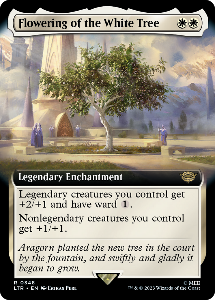 Flowering of the White Tree (Extended Art) (LTR-348) - The Lord of the Rings: Tales of Middle-earth - Magic The Gathering