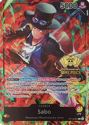Sabo (2nd Anniversary Tournament) (ST13-001) - One Piece Promotion Cards One Piece