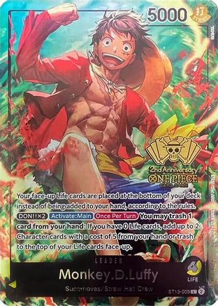 Monkey.D.Luffy (2nd Anniversary Tournament) (ST13-003) - One Piece Promotion Cards One Piece