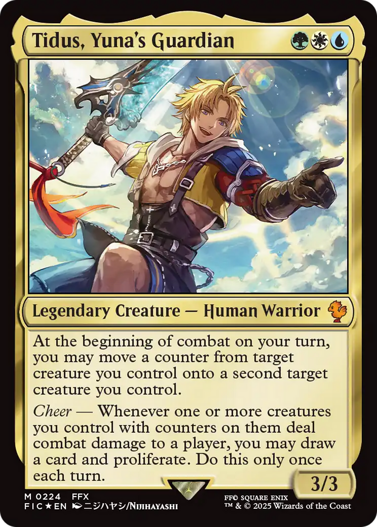 FOIL Tidus, Yuna's Guardian (Surge Foil) (FIC-224) - Commander: FINAL FANTASY - Magic The Gathering
