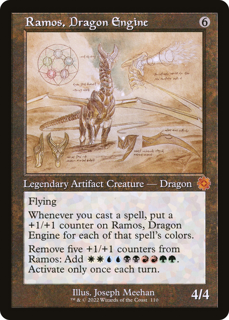 FOIL Ramos, Dragon Engine (Schematic) (BRR-110) - The Brothers' War Retro Artifacts - Magic The Gathering