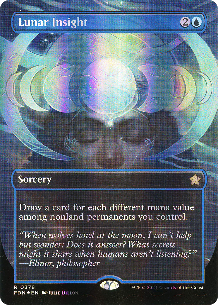 FOIL Lunar Insight (FDN-378) - Foundations - Magic The Gathering