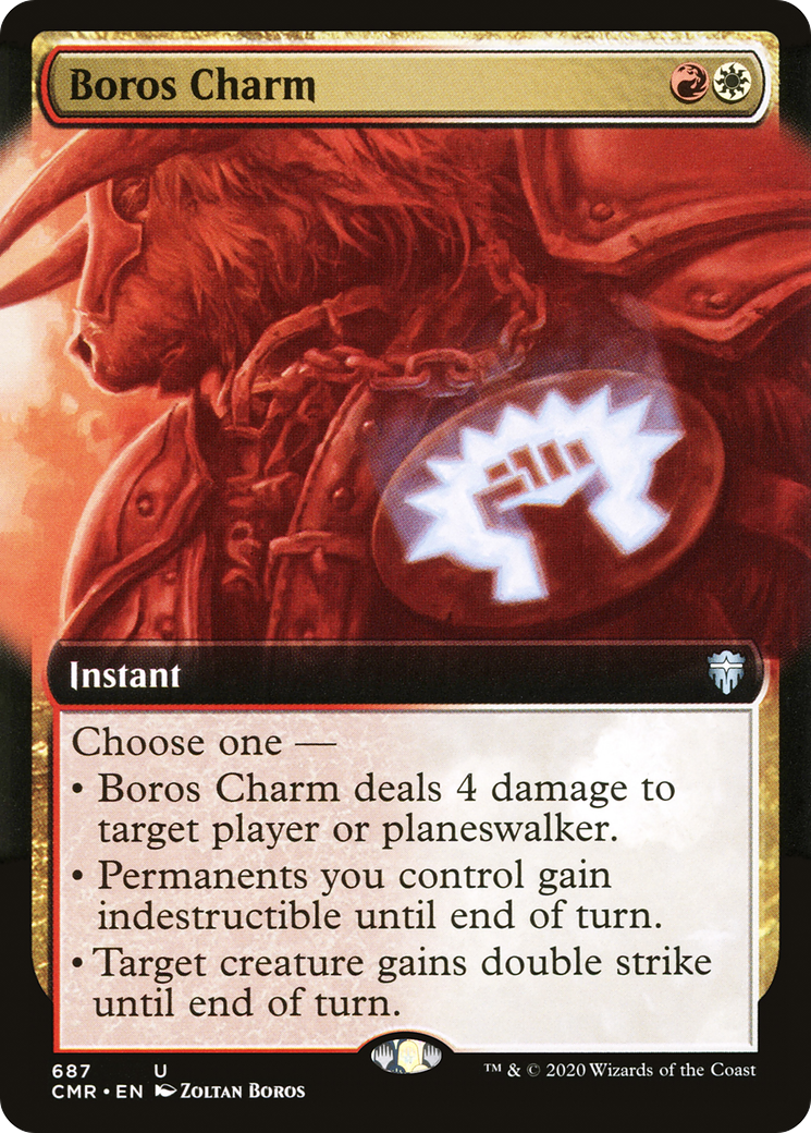 FOIL Boros Charm (Extended Art) (CMR-687) - Commander Legends - Magic The Gathering