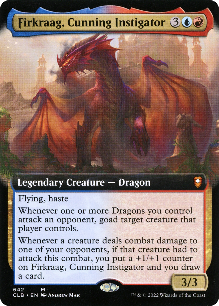 FOIL Firkraag, Cunning Instigator (Extended Art) (CLB-642) - Commander Legends: Battle for Baldur's Gate - Magic The Gathering