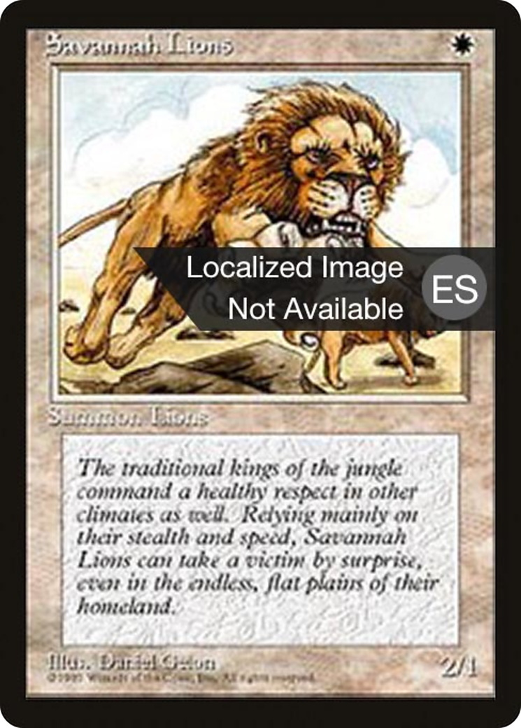 Savannah Lions (4BB-048) - Fourth Edition Foreign Black Border - Magic The Gathering
