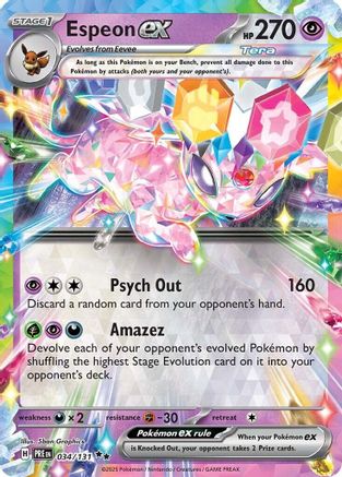 Espeon ex - 034/131 34 - SV Prismatic Evolutions Pokemon