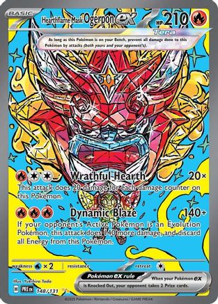 Hearthflame Mask Ogerpon ex - 148/131 148 - SV Prismatic Evolutions Pokemon