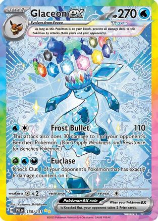 Glaceon ex - 150/131 150 - SV Prismatic Evolutions Pokemon