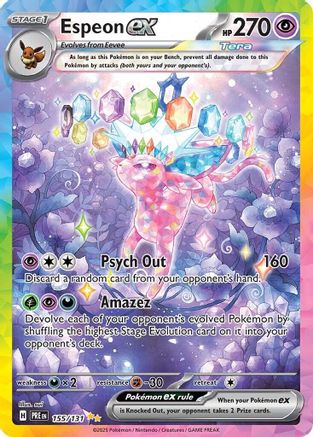 Espeon ex - 155/131 155 - SV Prismatic Evolutions Pokemon