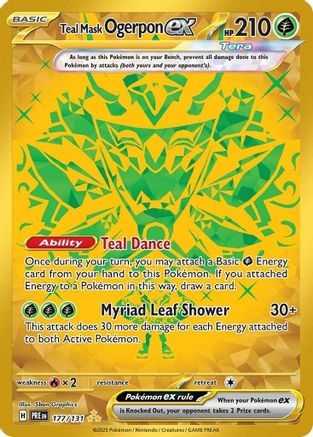 Teal Mask Ogerpon ex - 177/131 177 - SV Prismatic Evolutions Pokemon