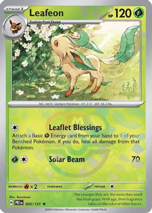 Leafeon (Master Ball Pattern) 5 - SV Prismatic Evolutions Pokemon