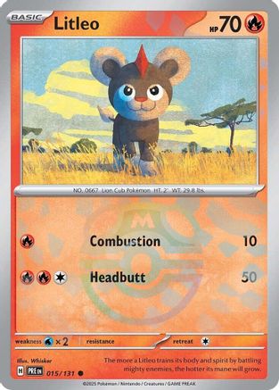 Litleo (Master Ball Pattern) 15 - SV Prismatic Evolutions Pokemon