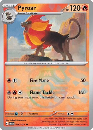 Pyroar (Master Ball Pattern) 16 - SV Prismatic Evolutions Pokemon