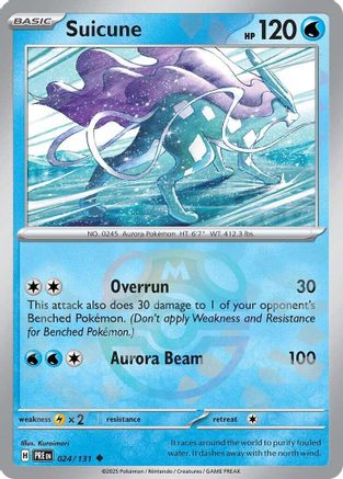 Suicune (Master Ball Pattern) 24 - SV Prismatic Evolutions Pokemon