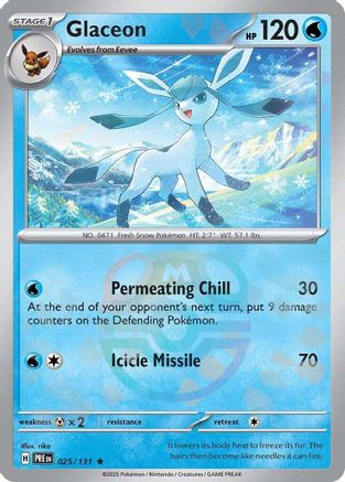 Glaceon (Master Ball Pattern) 25 - SV Prismatic Evolutions Pokemon