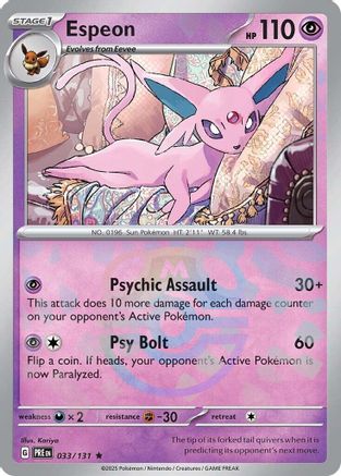 Espeon (Master Ball Pattern) 33 - SV Prismatic Evolutions Pokemon