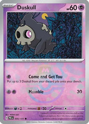 Duskull (Master Ball Pattern) 35 - SV Prismatic Evolutions Pokemon