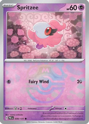 Spritzee (Master Ball Pattern) 38 - SV Prismatic Evolutions Pokemon