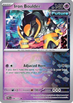 Iron Boulder (Master Ball Pattern) 46 - SV Prismatic Evolutions Pokemon