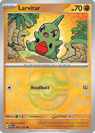 Larvitar (Master Ball Pattern) 47 - SV Prismatic Evolutions Pokemon