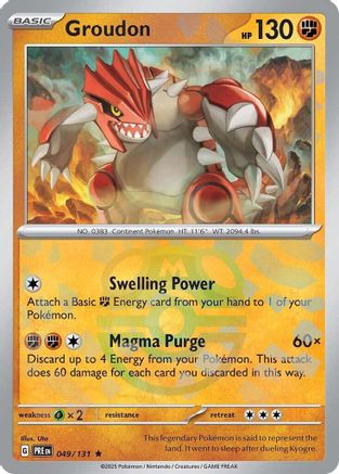 Groudon (Master Ball Pattern) 49 - SV Prismatic Evolutions Pokemon