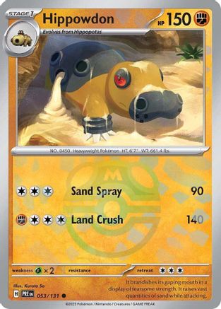 Hippowdon (Master Ball Pattern) 53 - SV Prismatic Evolutions Pokemon