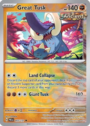 Great Tusk (Master Ball Pattern) 55 - SV Prismatic Evolutions Pokemon
