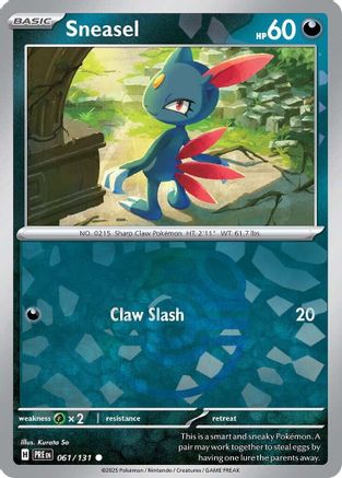 Sneasel (Master Ball Pattern) 61 - SV Prismatic Evolutions Pokemon