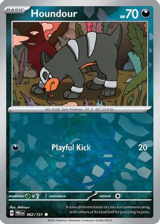 Houndour (Master Ball Pattern) 62 - SV Prismatic Evolutions Pokemon