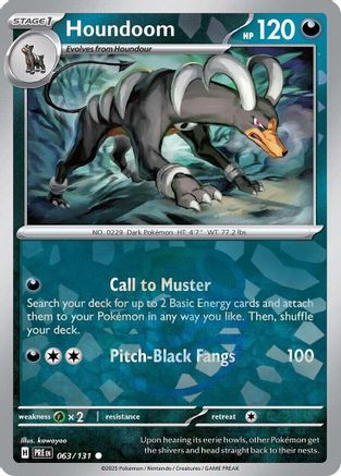 Houndoom (Master Ball Pattern) 63 - SV Prismatic Evolutions Pokemon