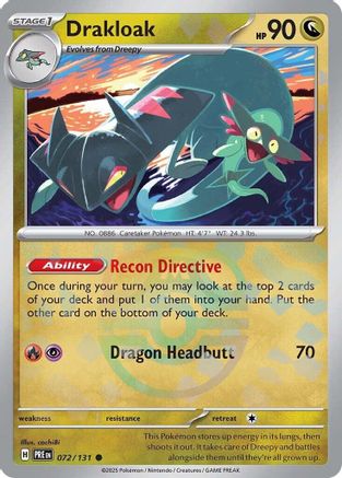 Drakloak (Master Ball Pattern) 72 - SV Prismatic Evolutions Pokemon