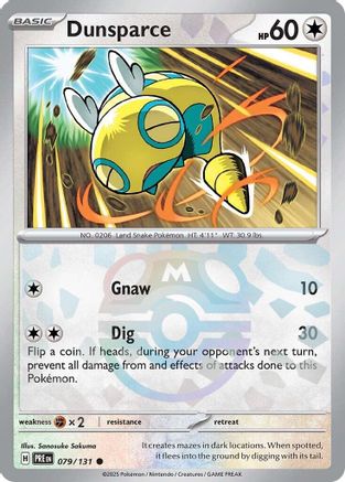 Dunsparce (Master Ball Pattern) 79 - SV Prismatic Evolutions Pokemon