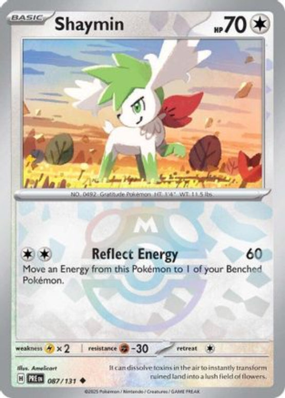 Shaymin (Master Ball Pattern) 87 - SV Prismatic Evolutions Pokemon